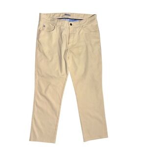 Peter Millar Crown Sport EB66 Pants Mens 36x34 Khaki Performance Golf